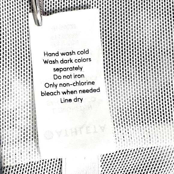 Athleta Tie Dye Bikini Lycra UPF 50+ Adjustable Underwire Blue White 34 B C - Picture 9 of 10